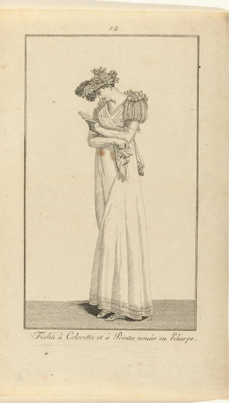 Elegantia, of tijdschrift van mode, luxe en smaak voor dames, Oktober 1807, No. 24 :Fichu à Colerette...