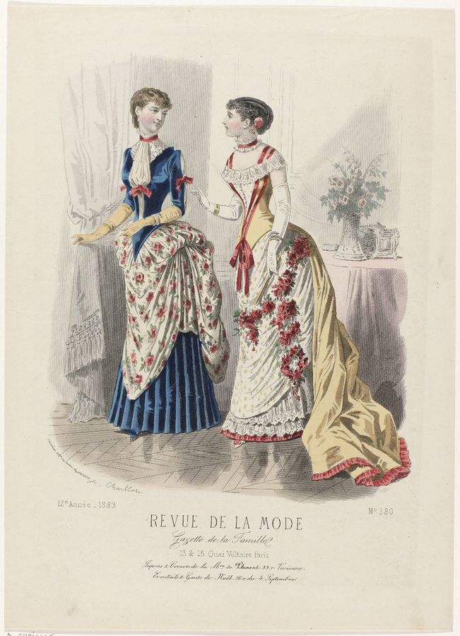 Revue de la Mode, Gazette de la Famille, 11 février 1883, 12e annee, No. 580: Jupons & Corsets (...)