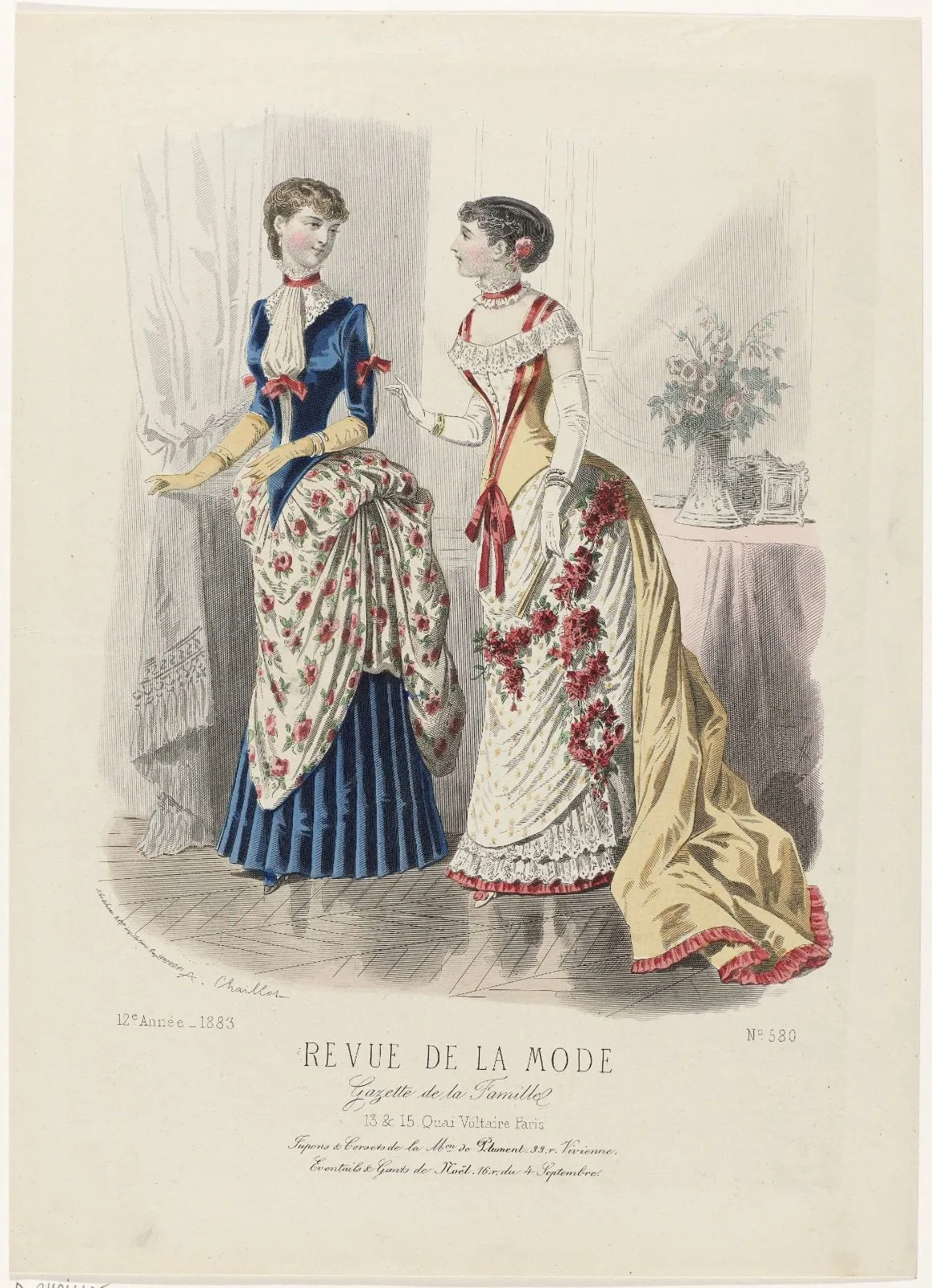 Revue de la Mode, Gazette de la Famille, 11 février 1883, 12e annee, No. 580: Jupons & Corsets (...)