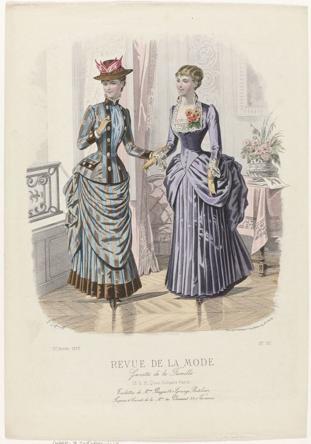 Revue de la Mode, Gazette de la Famille, dimanche 16 septembre 1883, 12e annee, No. 611: Toilettes de M.me Bazin (...)