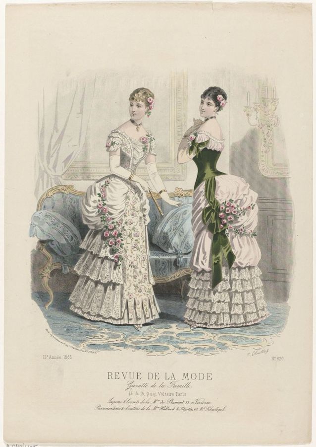 Revue de la Mode, Gazette de la Famille, dimanche 18 novembre 1883, 12e annee, No. 620: Jupons & Corsets (...)