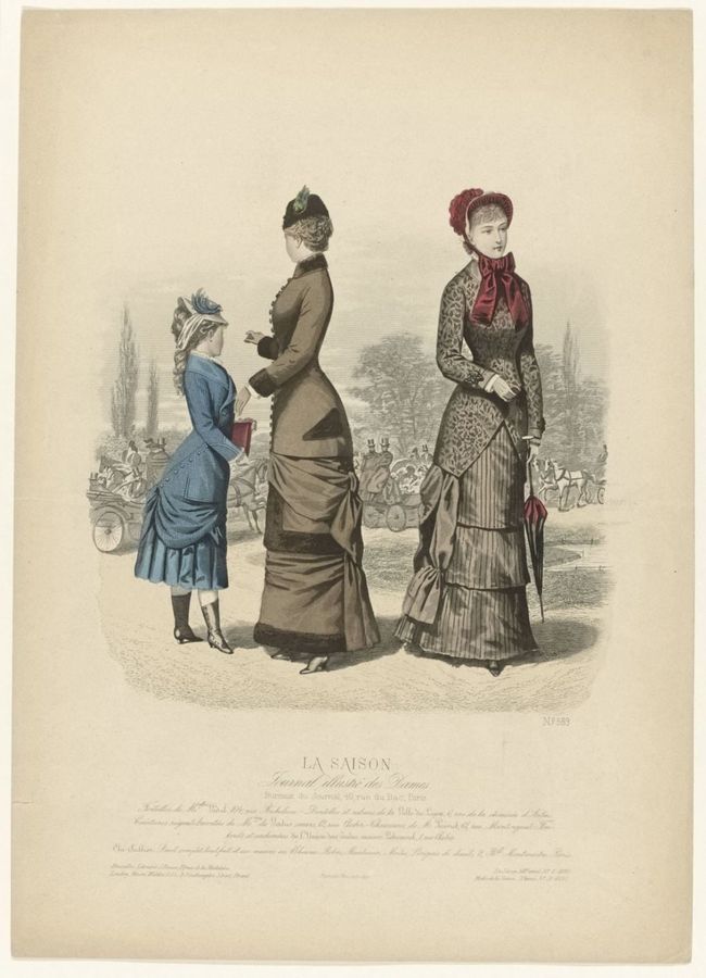 La Saison, Journal illustré des Dames, 1880, 13e année, No. 5, No. 589: Toilettes de Melles Vidal (...)