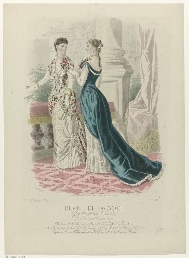 Revue de la Mode, Gazette de la Famille, dimanche 11 décembre 1881, 10e année, No. 519: Châtelaines de la Parfumerie Ninon (...)